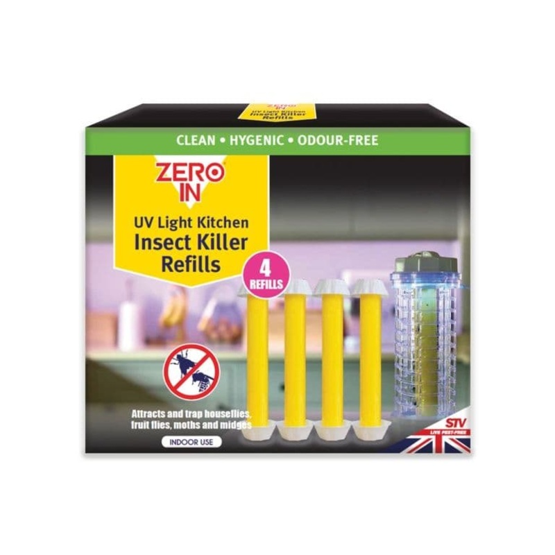 Zero In UV Light Kitchen Insect Killer Refills – Pack 4