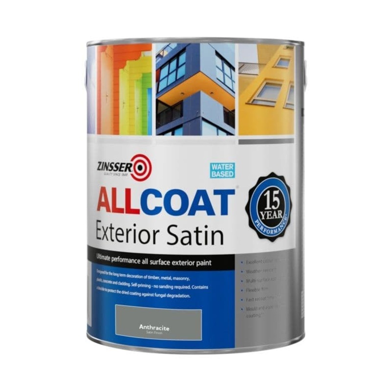 Zinsser Allcoat Exterior Water Based Satin Ral 7016 – 5L