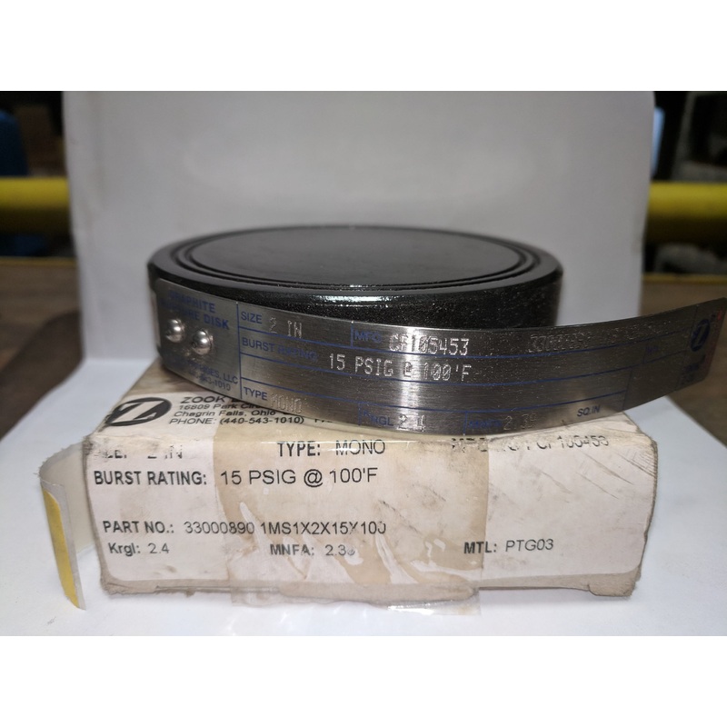Zook Mono Graphite Rupture Disk 2 1MS1X2X15X100
