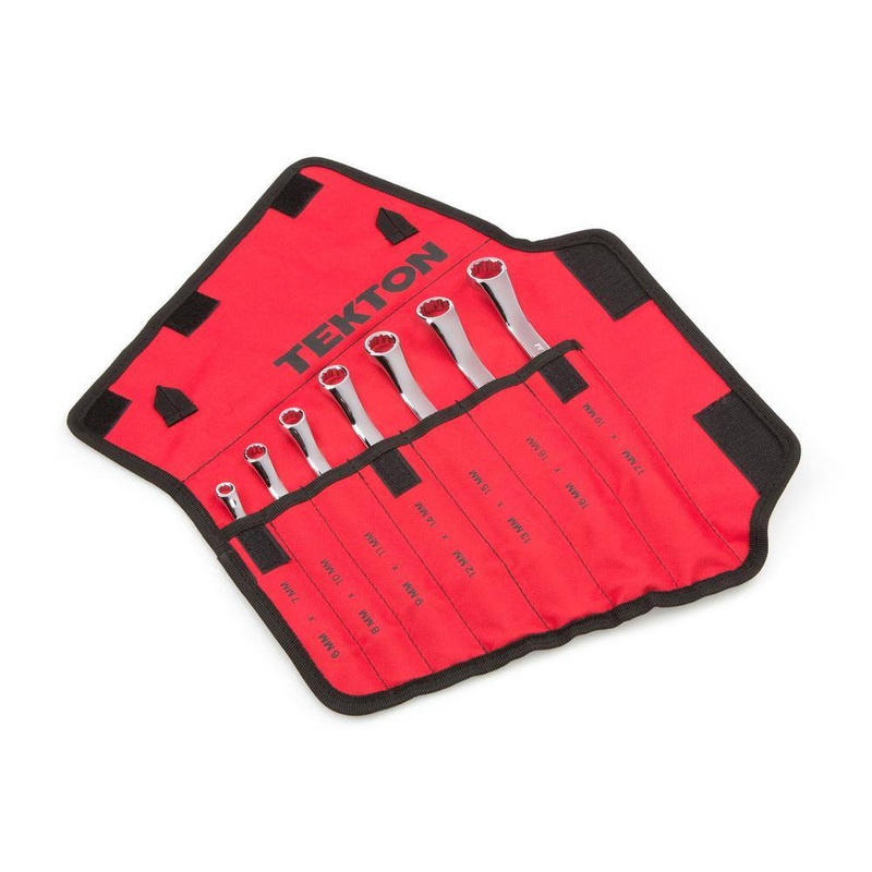 TEKTON WBE24507 45-Degree Offset Box End Wrench Set, 7-Piece (6-19 mm) – Pouch | Bigbigmart.com