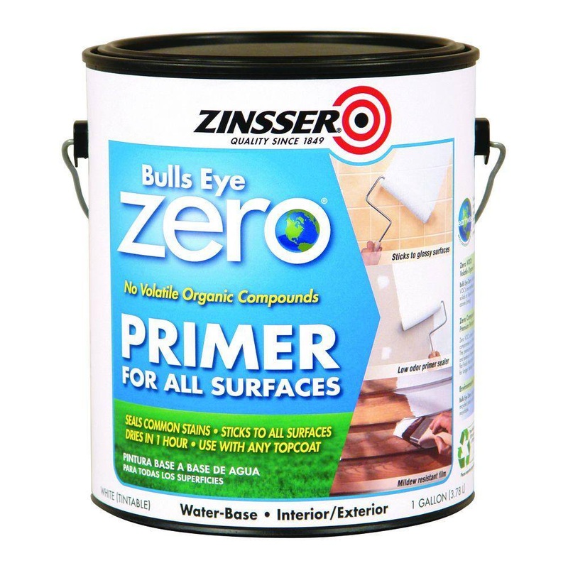 Zinsser 249020 Bulls Eye Zero 1 gal. White Water-Based Interior/Exterior Primer and Sealer (2-Pack) | Bigbigmart.com