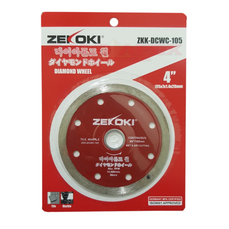 Zekoki ZKK-DCWC-105 Diamond Disc 4″ Continuous