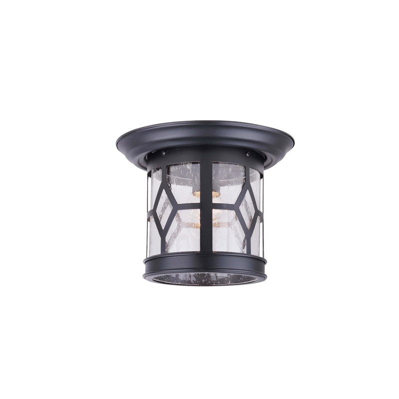 Outdoor Light – Canarm ATLANTA Black 1-Light Flush Mount IOL207BK