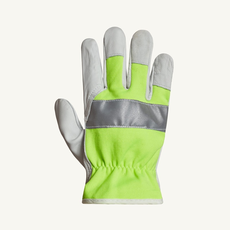 Work Gloves – Superior Glove Endura High-Viz Goat-Grain Driver, 378GAHVB