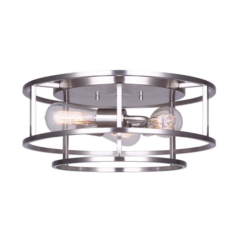 Flush Mount – Canarm LUCA Brushed Nickel 3-Light IFM757A16BN