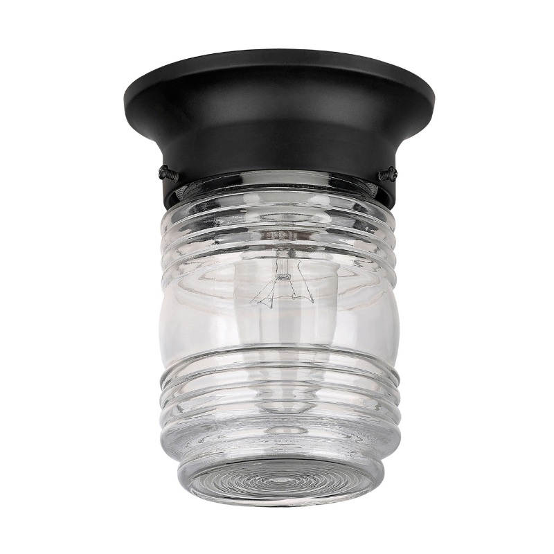 Outdoor Light – Canarm Black Jam Jar Style IOL105BK