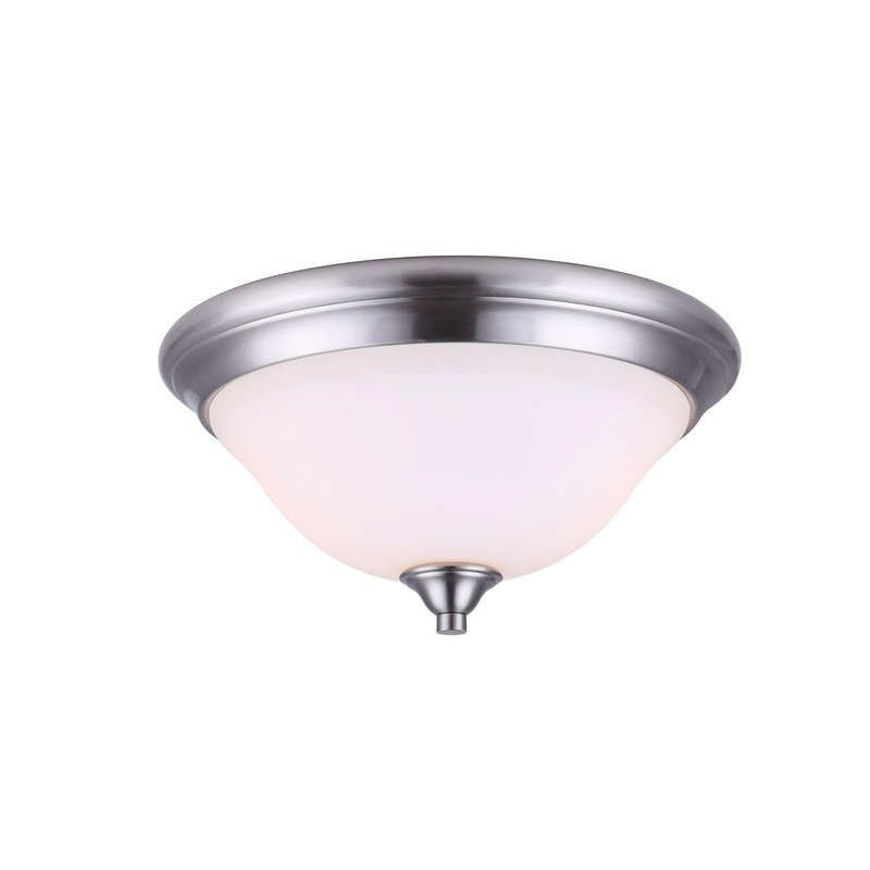 Flush Mount – Canarm RUE Brushed Nickel 2-Light IFM587A14BN